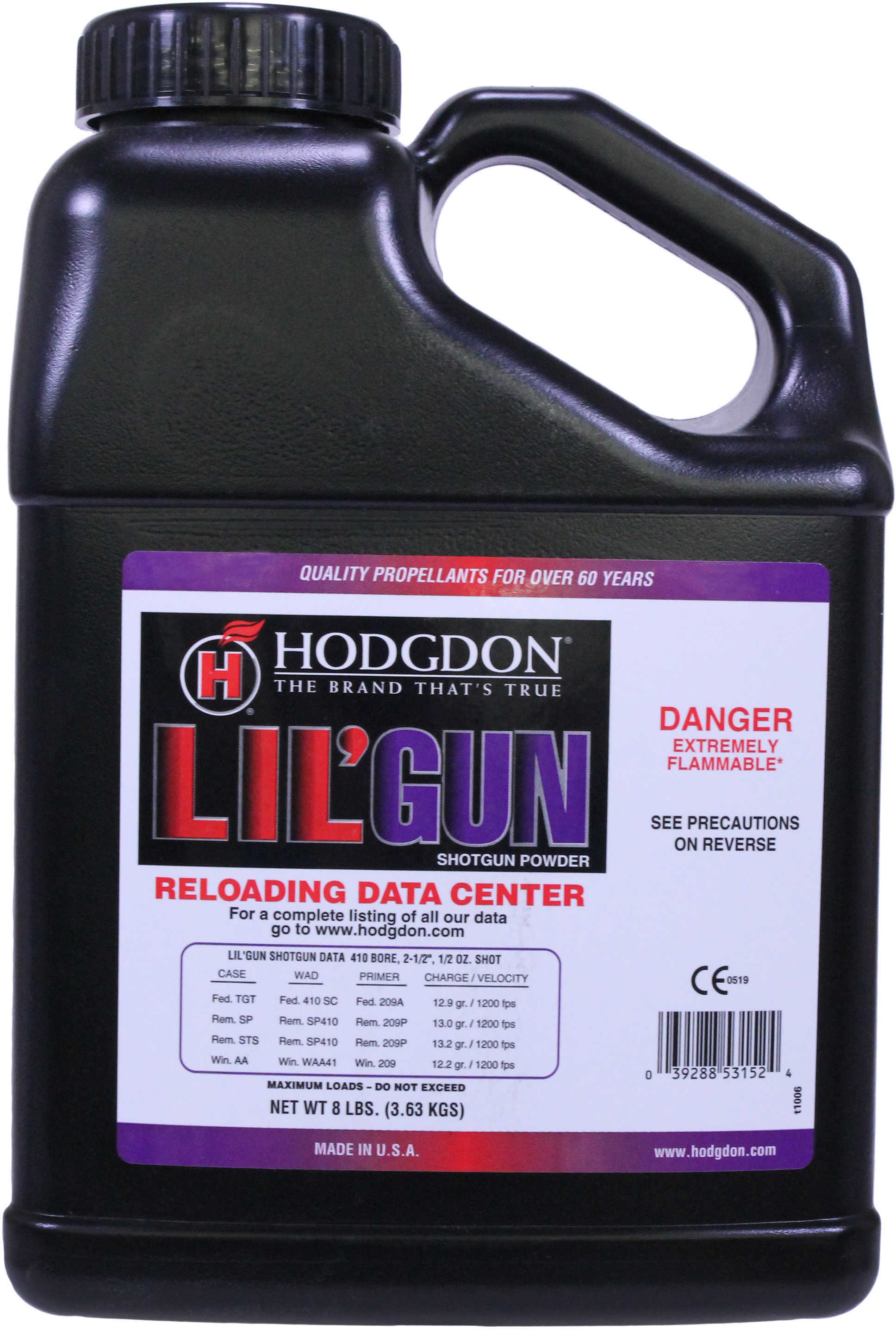 Hodgdon Lil Gun Smokeless Powder 8 Lbs Reloading Supplies At
