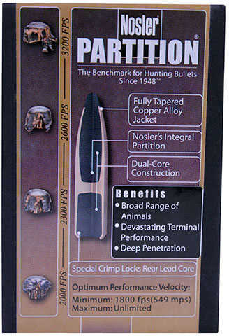 Nosler Partition Bullets .25 Cal. 125 gr. Spitzer Point 50 pk. Model: 35643