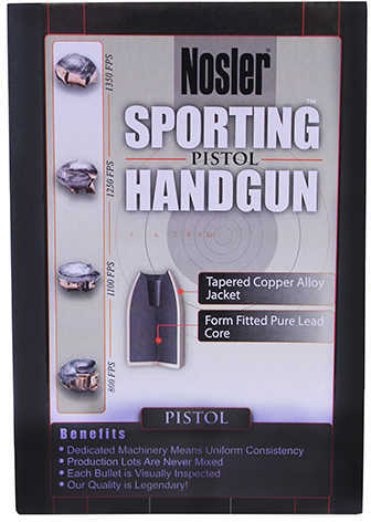 Nosler Sporting Handgun Pistol Bullets .40/10mm .400" 135 Gr JHP 250/ct