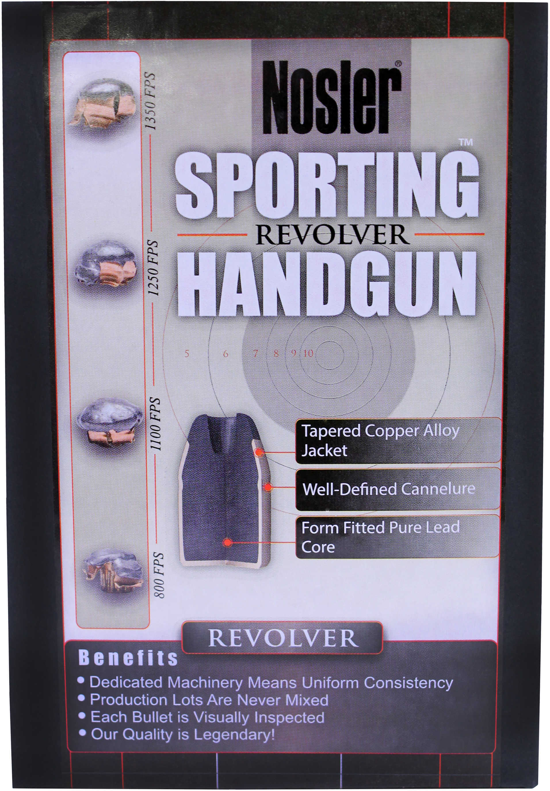 Nosler Sporting Handgun Revolver Bullet .44 Cal. 240 gr. Jacketed Soft Point 250 pk. Model: 44868