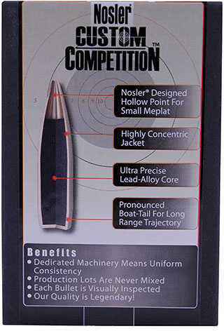Nosler Custom Competition Bullets .22 Cal .224" 52 Gr HPBT 250/ct
