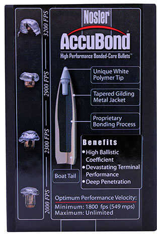 Nosler Accubond Bullets .30 Cal .308" 180 Gr SBT-ACB 50/ct