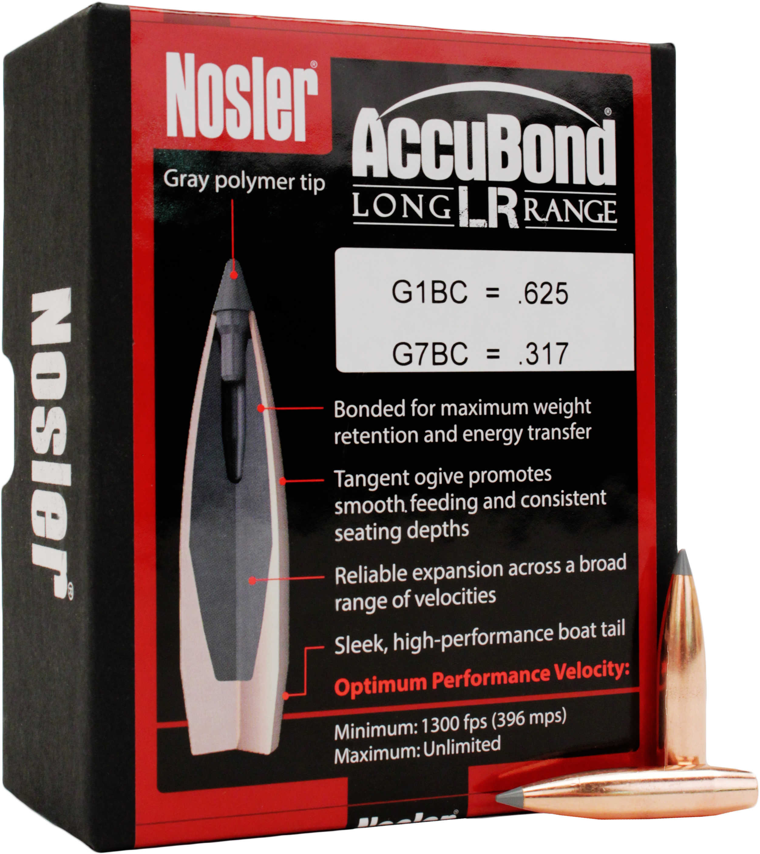 Nosler AccuBond Long Range Bullets .270 Cal. 150 gr. Spitzer Point 100 pk. Model: 58836