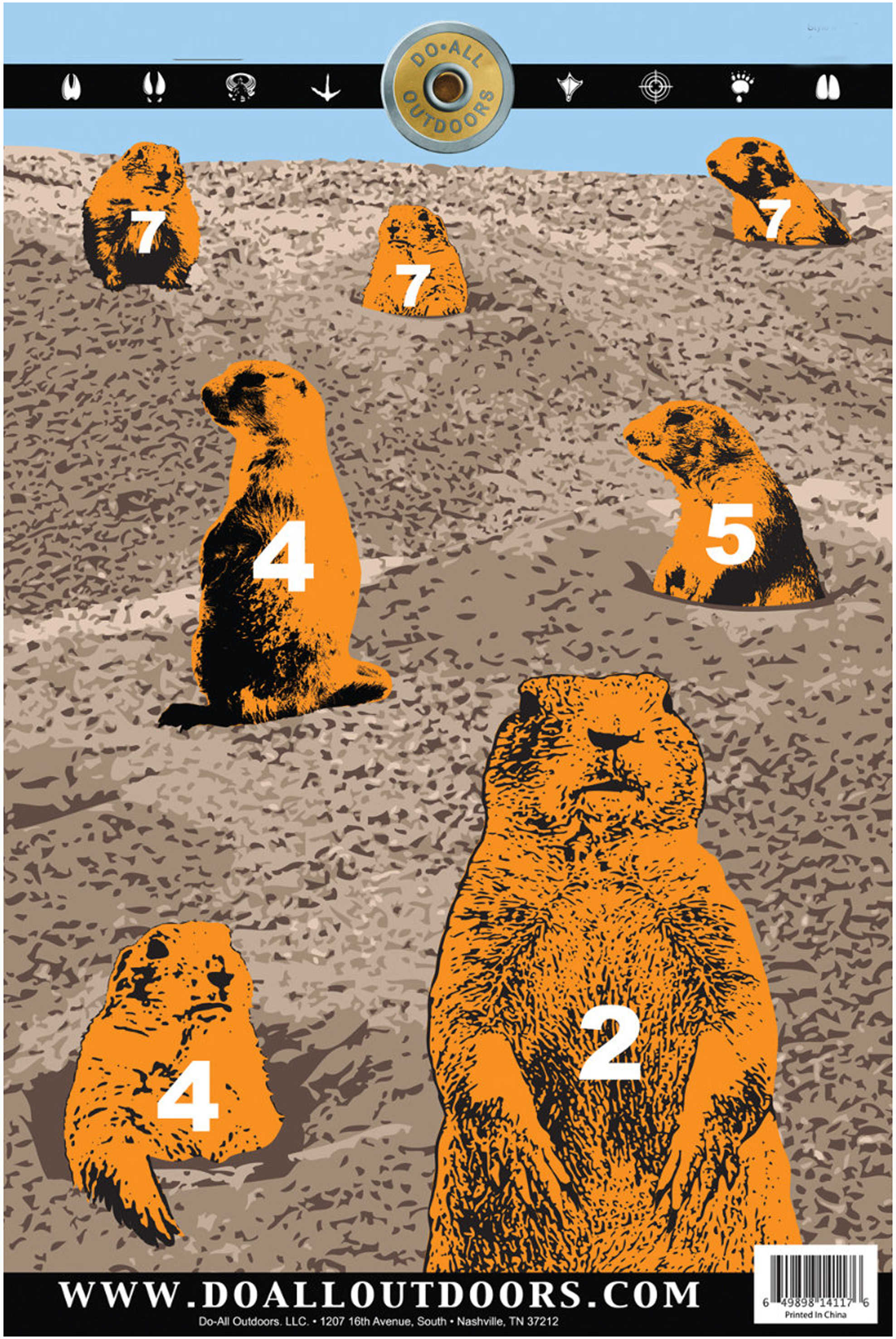 Do-All Accu Blue PRAIRE Dog Town Paper Target 12"X18" 10Pk