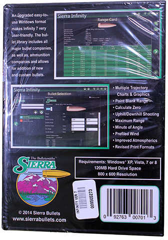 Sierra Infinity Exterior Ballistic Computer Software Version 7 (Cd-Rom)