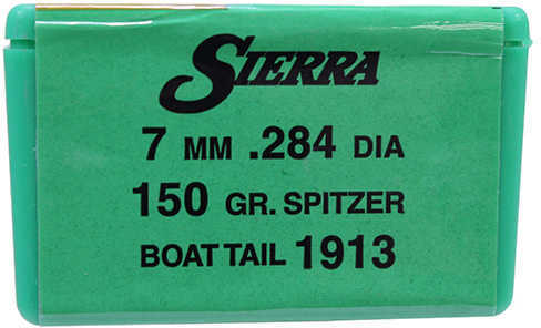 Sierra 7mm .284 Diameter 150 Grain Spitzer Boat Tail Gameking 100 Count