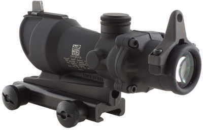 Trijicon ACOG Rifle Scope 4X32 .308 Amber Center Illumination for M4A1 Flat Top Adapter Backup Iron Sights and Dust Cove