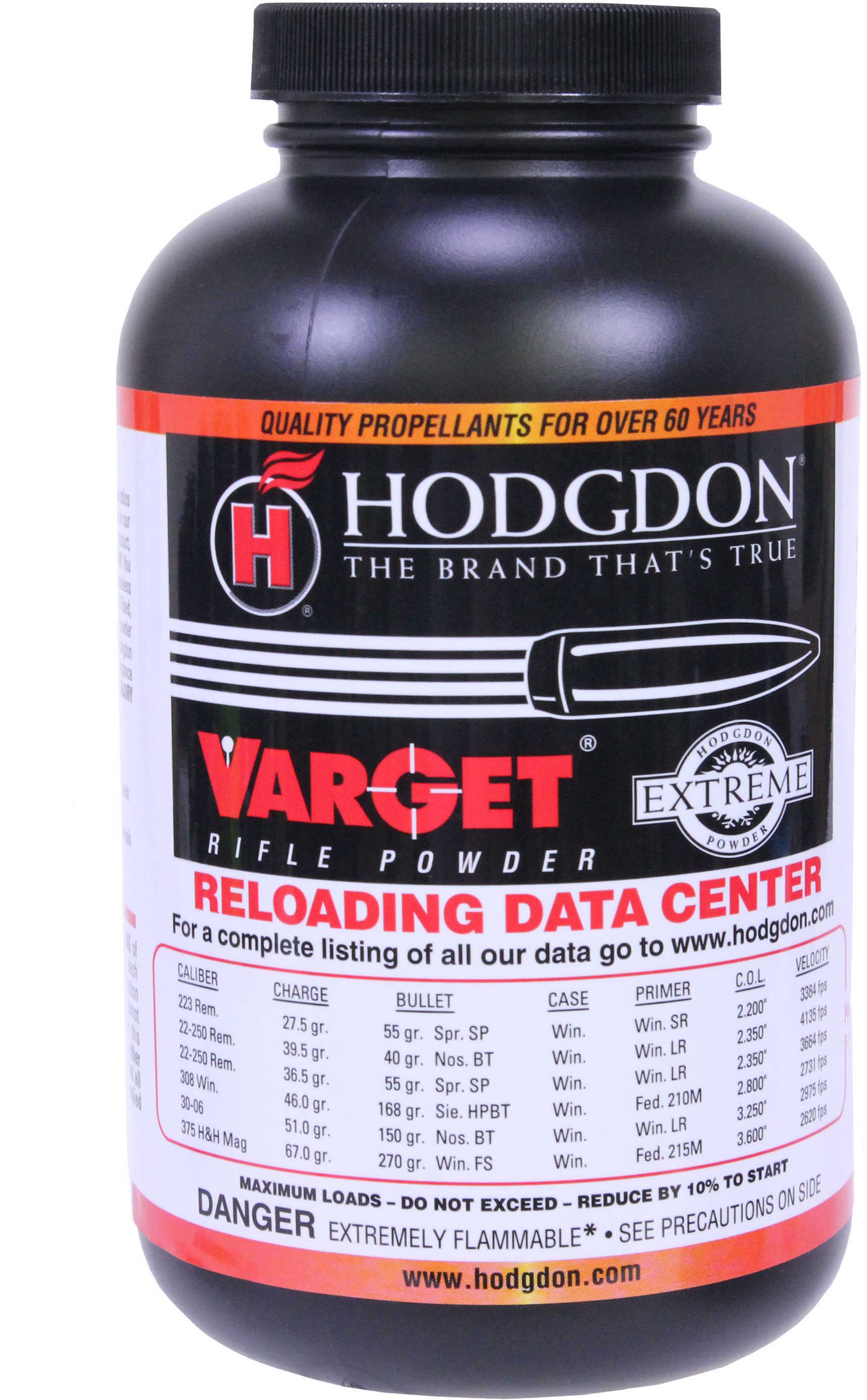 Hodgdon Extreme Varget Rifle Powder 1 Lbs