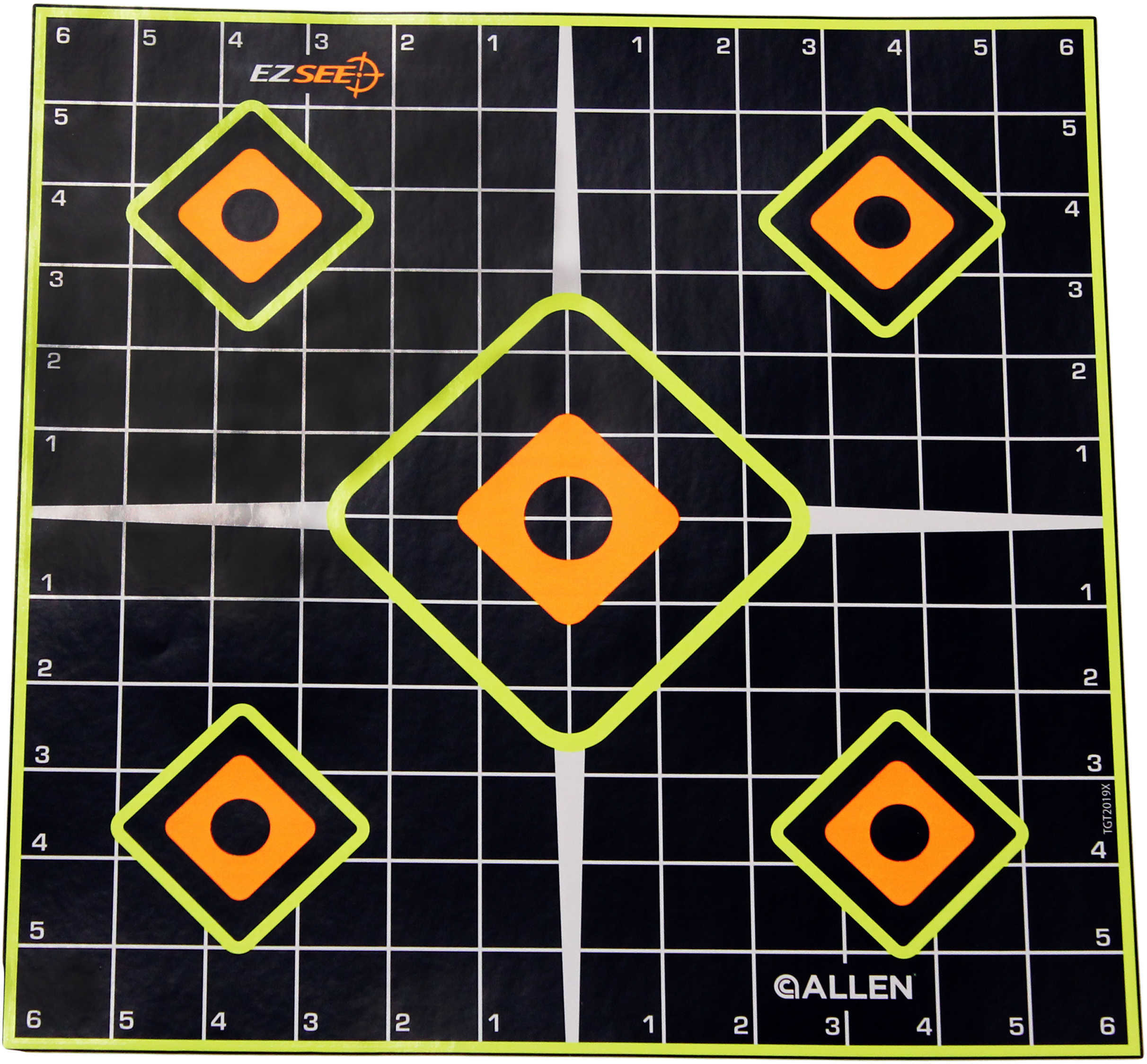 Allen EZ Aim Splash Adhesive Grid Target 12"X12" 5 Per Pack 15224
