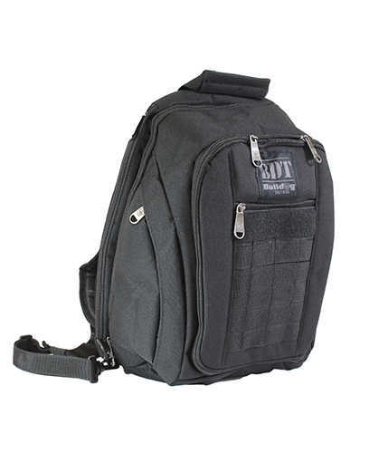 Bulldog BDT408B Sling Pack Small Backpack Nylon 14" x 10" x 7" Black