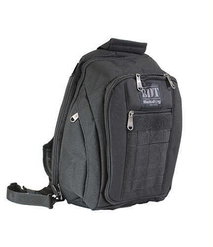 Bulldog BDT408B Sling Pack Small Backpack Nylon 14" x 10" x 7" Black
