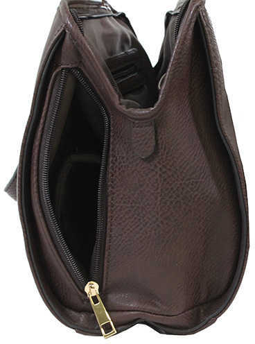 Bulldog BDP028 Satchel Style Purse Shoulder Most Small Pistols/Revolvers Leather Chocolate Brown
