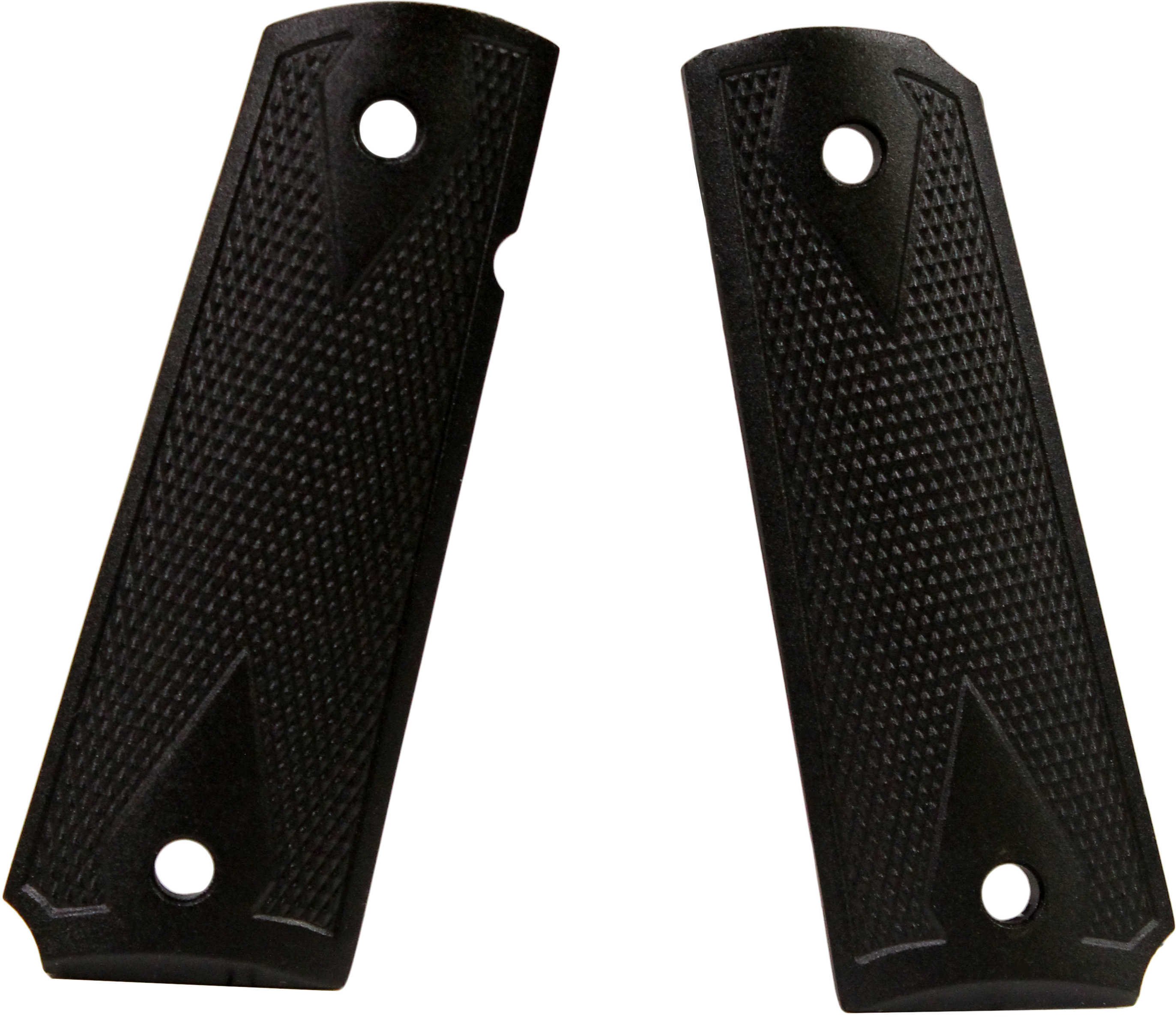 Pachmayr Aluminum Grips For 1911 Checkered Black