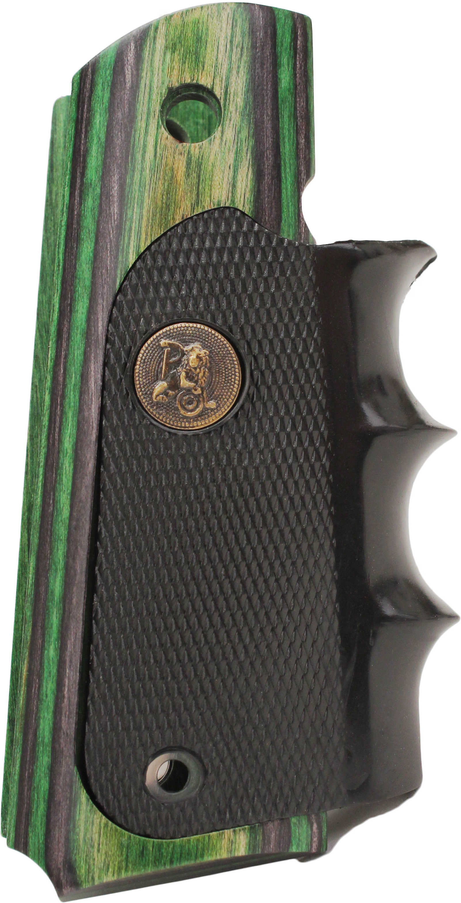 Pachmayr Laminated Wood Grips 1911 Evergreen Green/Black