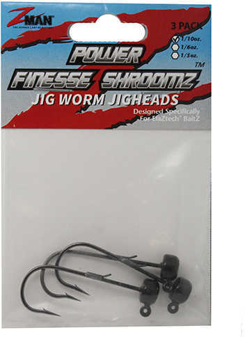 Z-Man Power Finesse Shroomz Jighead 1/10Oz 3 Pack Green Pumpkin Model: PFJH110-01PK3