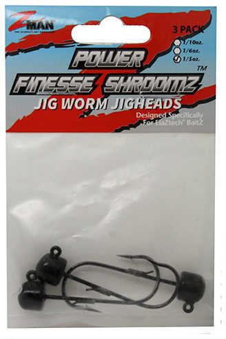 Z-Man Power Finesse Shroomz Jighead 1/5Oz 3 Pack Green Pumpkin Model: PFJH15-01PK3