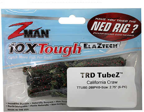 Z-Man Trd Tube 2 .75" 6 Pack California Craw Model: TTUBE-268PK6