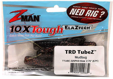Z-Man Trd Tube 2 .75" 6 Pack Mudbug Model: TTUBE-325PK6
