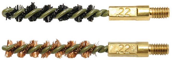 Otis Bore Brush .22 Caliber 2-Pk 1-Nylon 1-Bronze 8-32 Thread