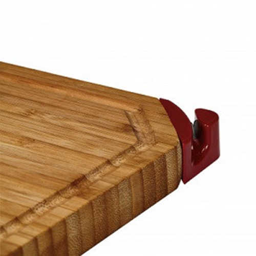 FireDisc Cookers Bamboo Cutting Board with Knife Sharpener