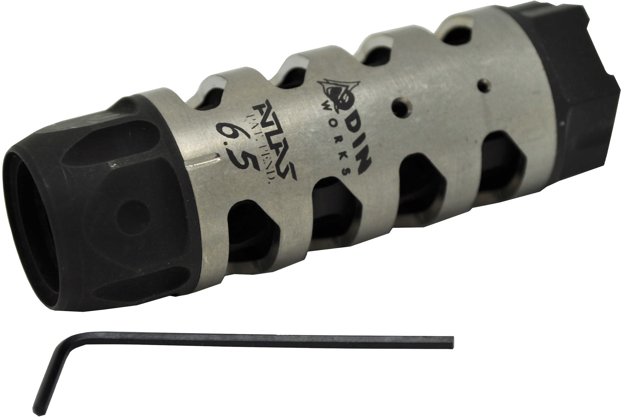 Odin Works Atlas 6.5 Muzzle Brake 6.5MM or 6MM Calibers 5/8-24 Threaded Stainless Steel MB-ATLAS-6.5