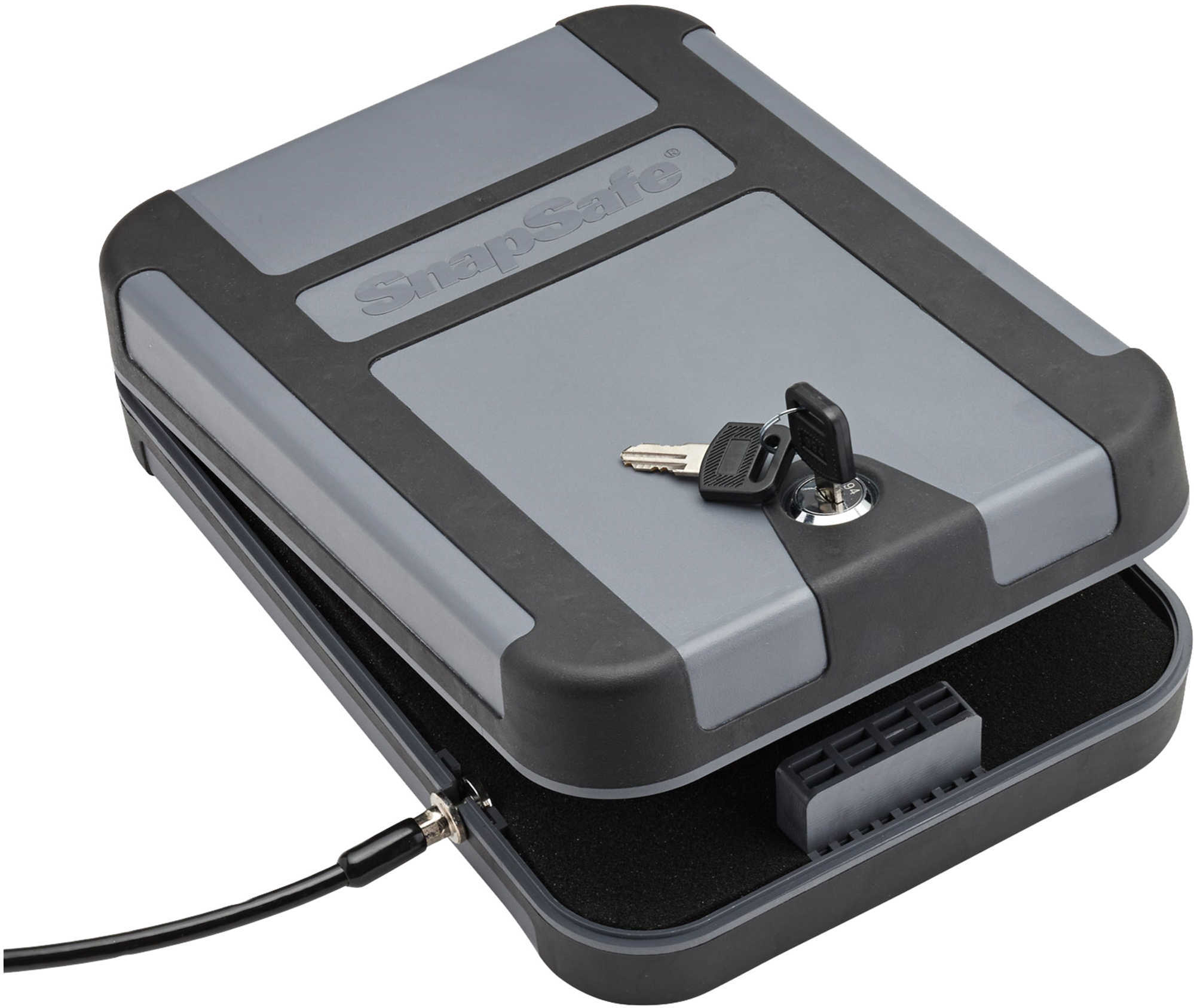 SnapSafe 75212 TrekLite Lock Box Extra Large Personal Safe Key Polycarbonate Black/Gray