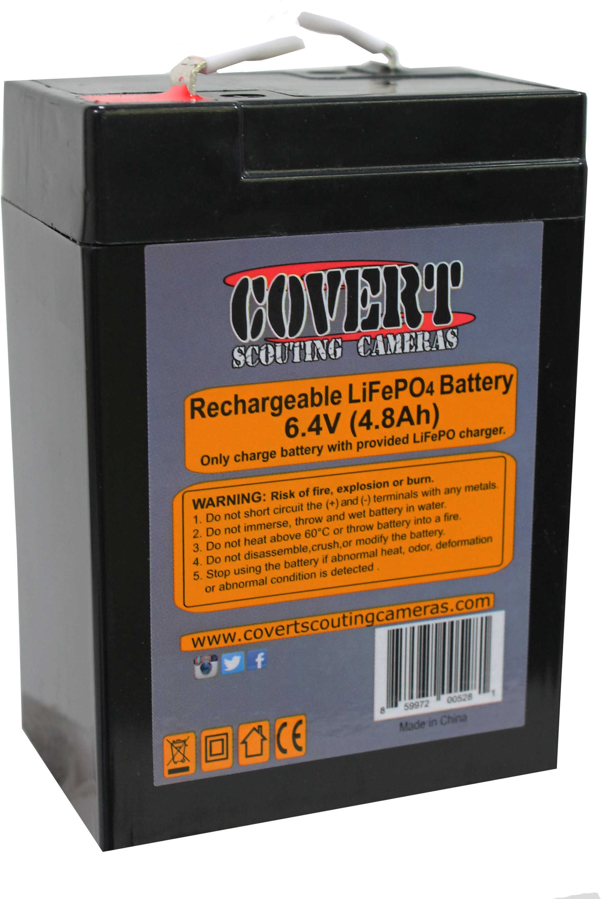 Covert 5281 LIFEPO4 Lithium Battery 6.4V 2000 CYL