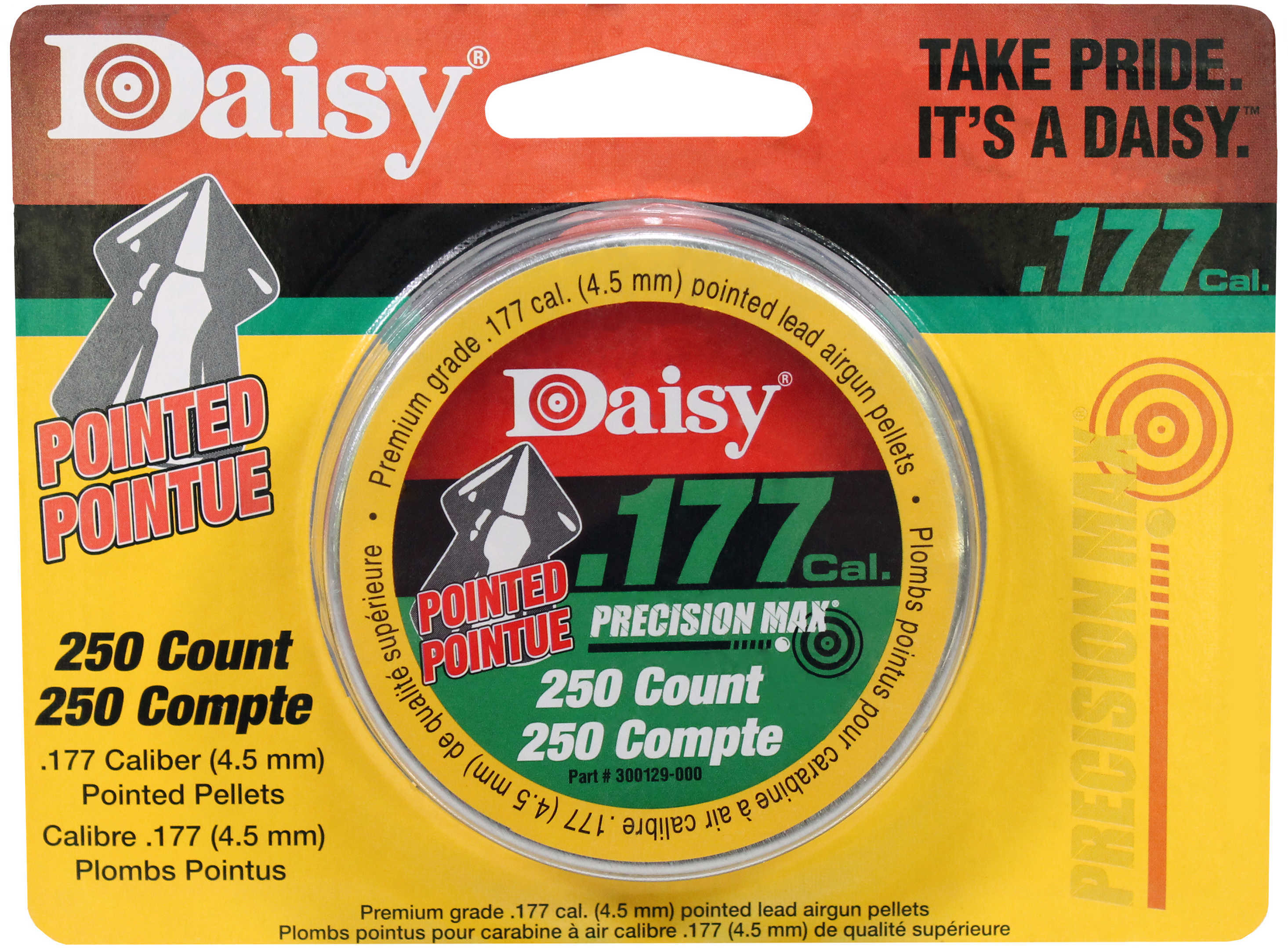 DAISY .177 CAL POINT PELLET 250 TIN