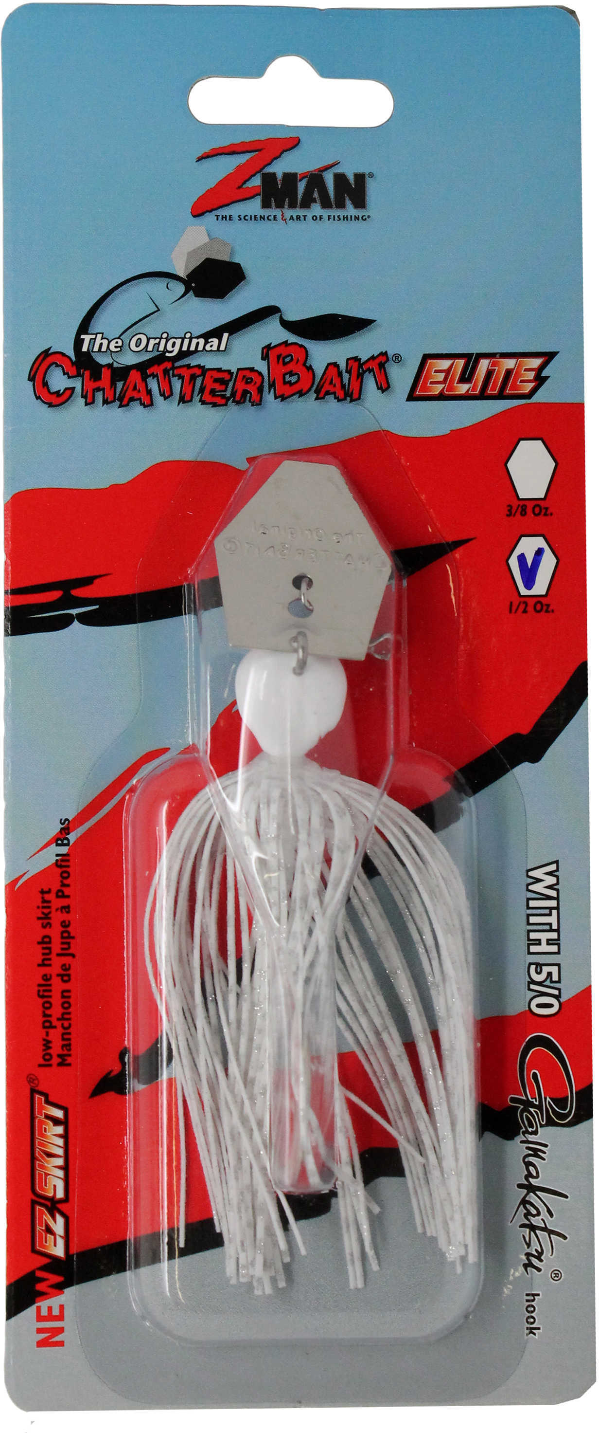 Zman Chatterbait Elite 0.5 Oz-White