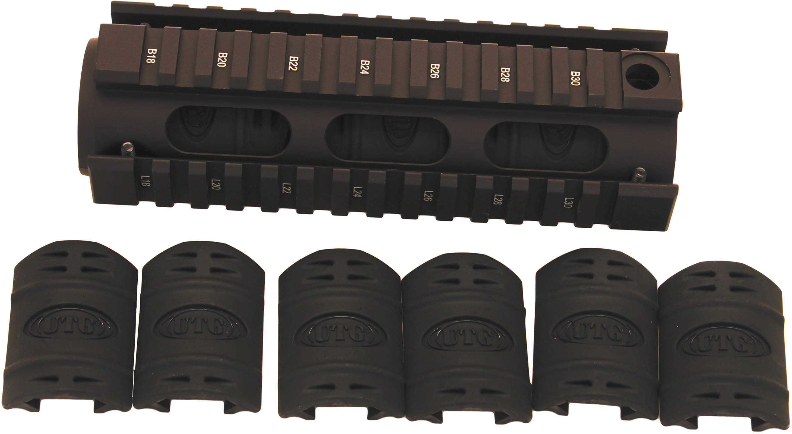 UTG Pro MTU001 AR15 Rifle Quad Rail Aluminum Black/Anodized