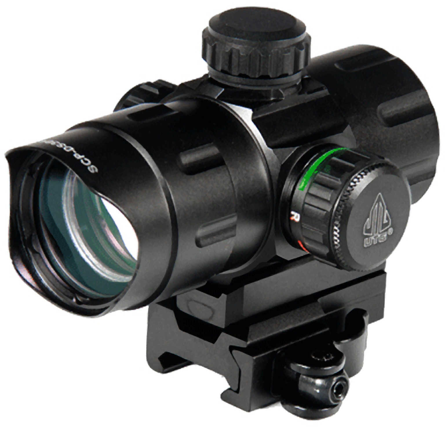 UTG SCP-DS3840W CBQ Dot 1X 32.5mm Obj Unlimited Eye Relief 4 MOA Black