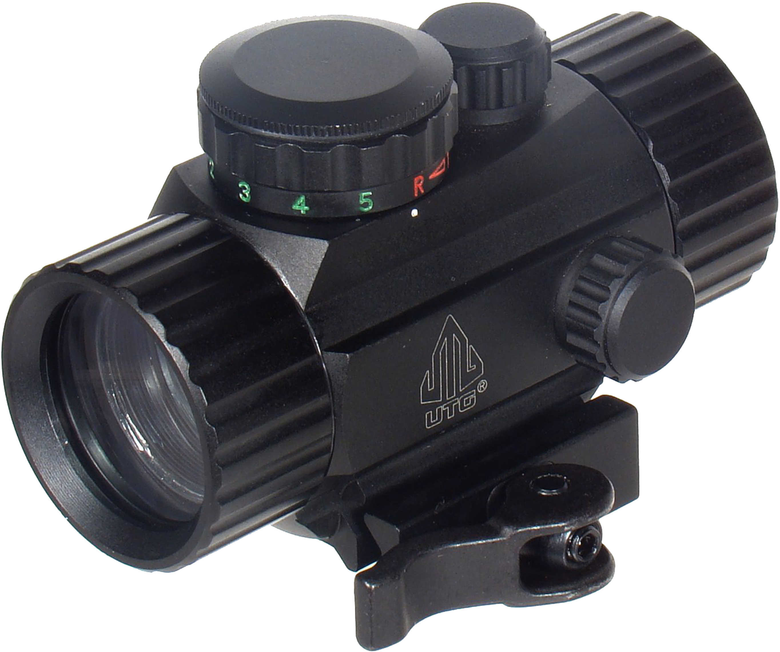 Leapers Inc. - UTG Instant Target Aiming Sight 3.8" 38mm Black Finish Red/Green Circle Dot w/Integral QD Mount SCP-RG40C