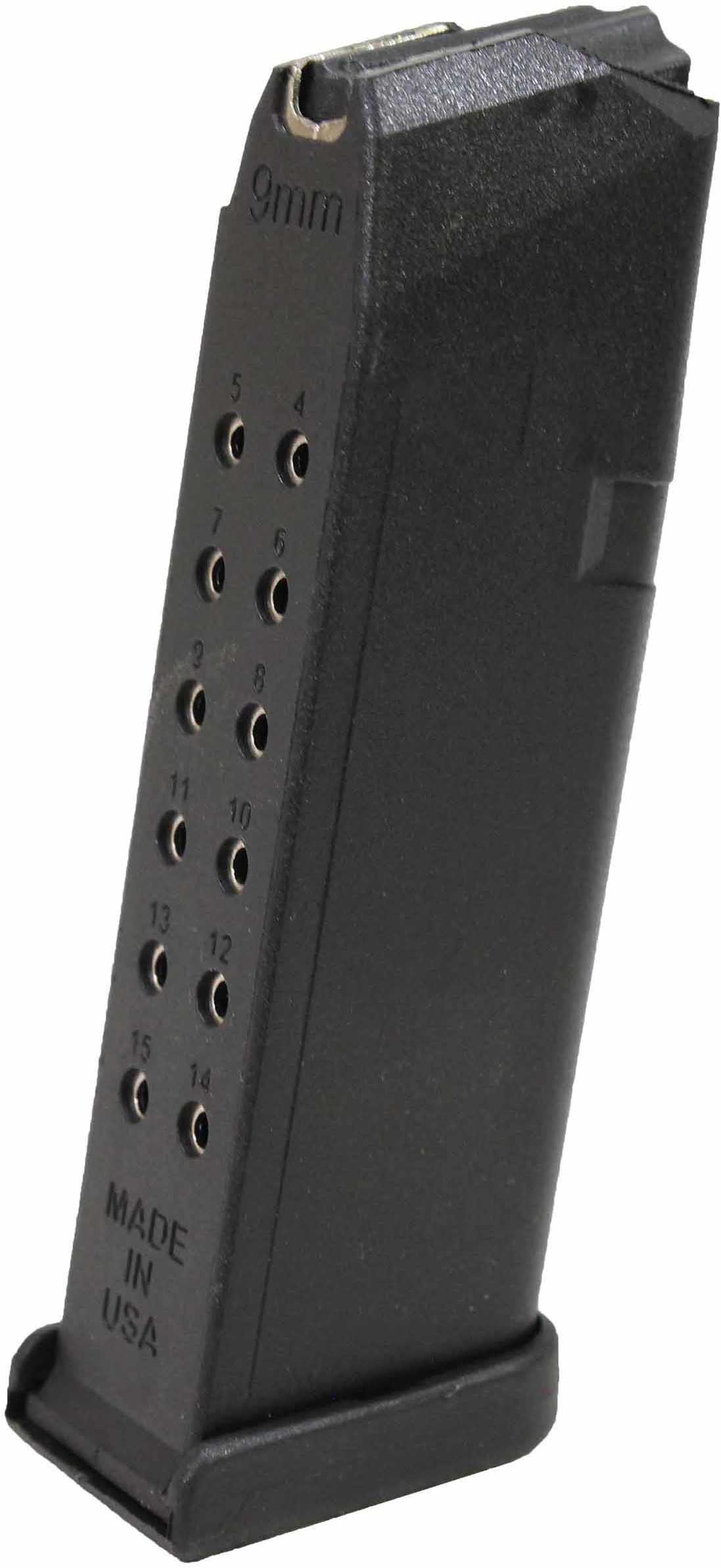 ProMag GLKA10 Replacement Magazine Fits Glock G19 9mm Luger 15 Round Polymer Black Finish