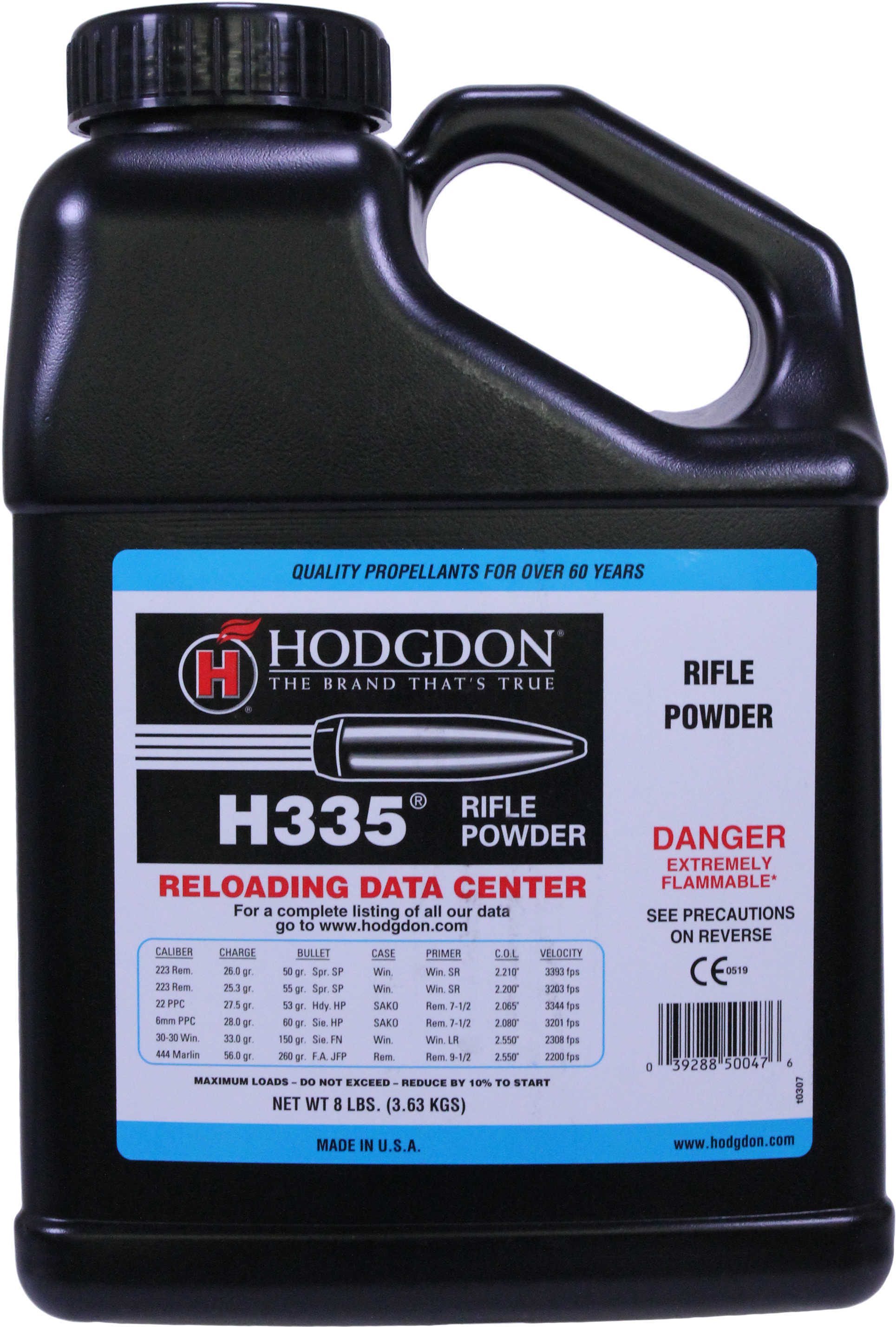Hodgdon Powder H335 Smokeless 8 Lb