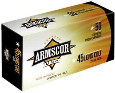 Armscor Handgun Ammunition .45 Colt 255 Gr LRN 800 Fps 50/ct