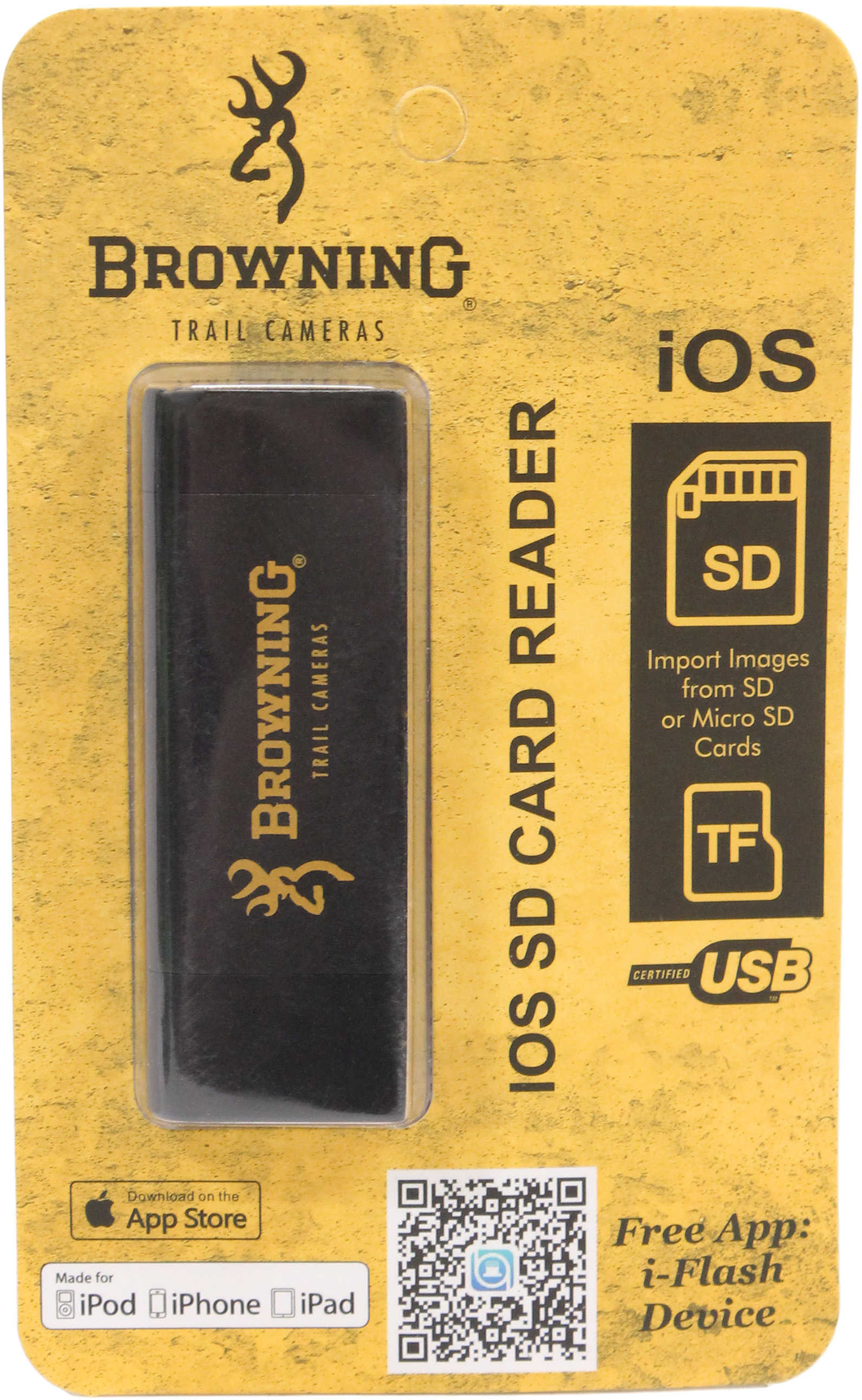 Browning Trail Camera Card Reader For Android & Ios Devices Model: BTCCR-UNI