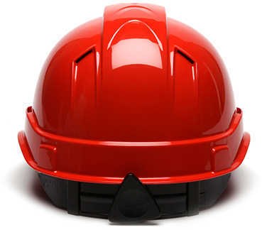 Pyramex Safety Products Ridgeline Cap Style Vented Hard Hat 4 Point Ratchet, Red Md: HP44120V