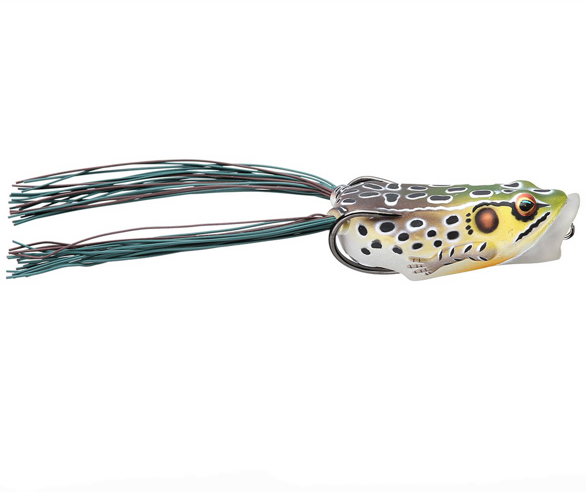 LiveTarget Lures Frog Body Hollow Body Popper Bait Freshwater, 2 1/2" Length, 1/2 oz Weight, Emerald/Brown, Per 1 Md: FH
