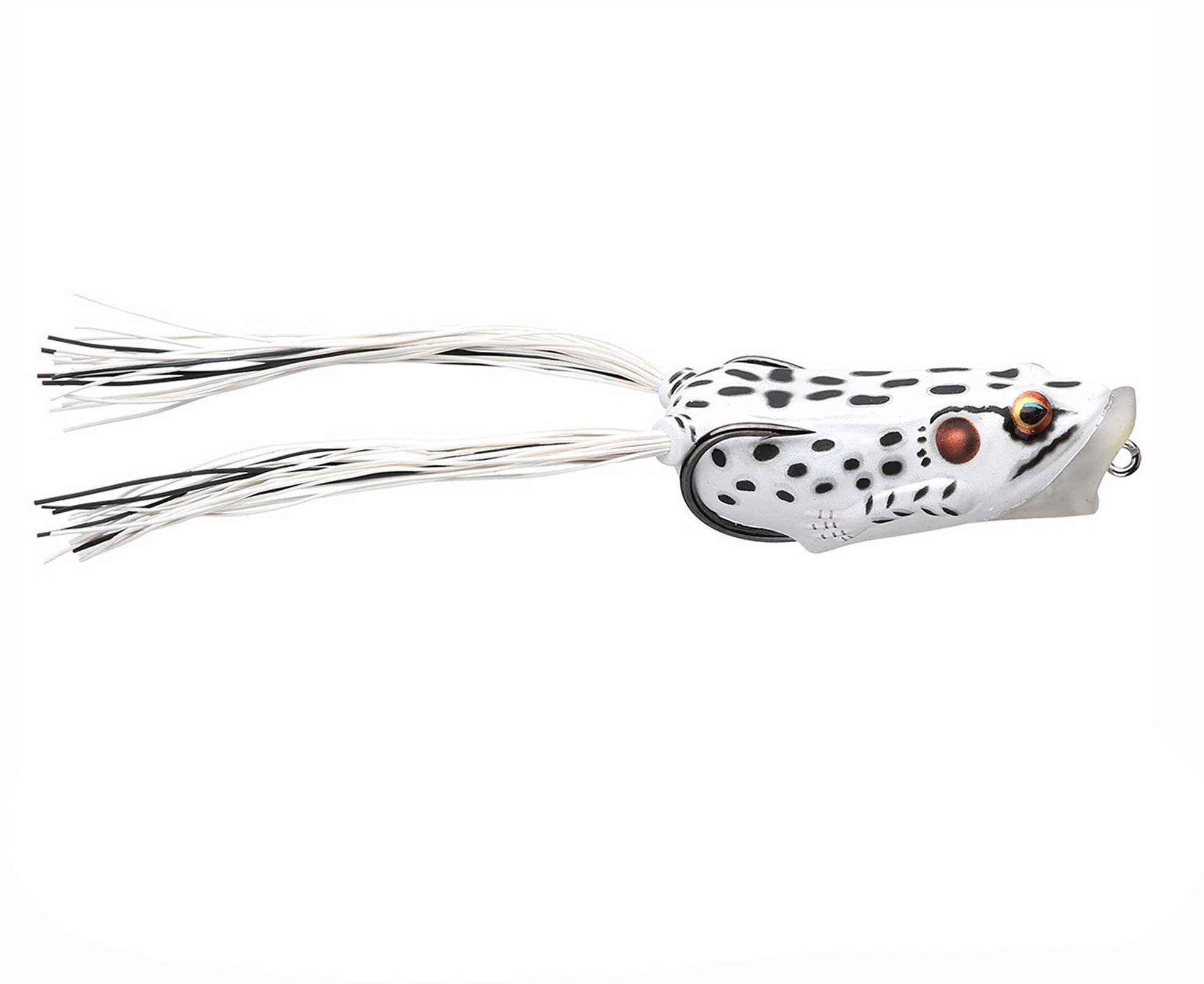 LiveTarget Lures Frog Body Hollow Body Popper Bait Freshwater, 2 1/2" Length, 1/2 oz Weight, Albino/White, Per 1 Md: FHP