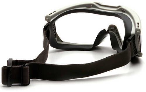 Pyramex Safety Products Goggles Chemical Splash e with Clear Anti-fog Lens and Gray Frame and Two Straps Md: G604T2