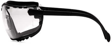 Pyramex Safety Products V2G Safety Glasses Clear Anti-Fog Reader Lens with Black Strap/Temples Md: GB1810STR15