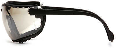 Pyramex Safety Products V2G Safety Glasses Indoor/Outdoor Mirror Anti-Fog Lens with Black Strap/Temples Md: GB1880ST