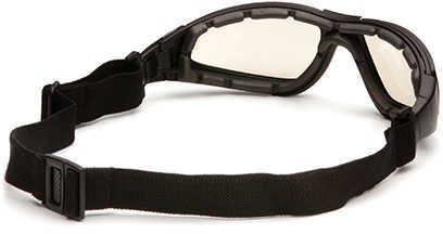 Pyramex Safety Products XSG Safety Glasses Indoor/Outdoor Mirror Anti-Fog Lens with Black Strap/Temples Md: GB4080ST