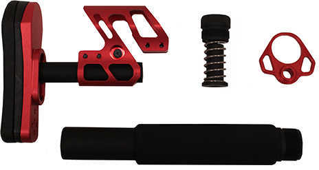 Odin Works Zulu Adjustable Stock with Pad Pistol Buffer Tube Md: OS-ZULU-KIT-RED