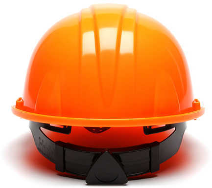 Pyramex Safety Products SL Series 4 Point Ratchet Suspension Hard Hat Hi Vis Orange Md: HP14141