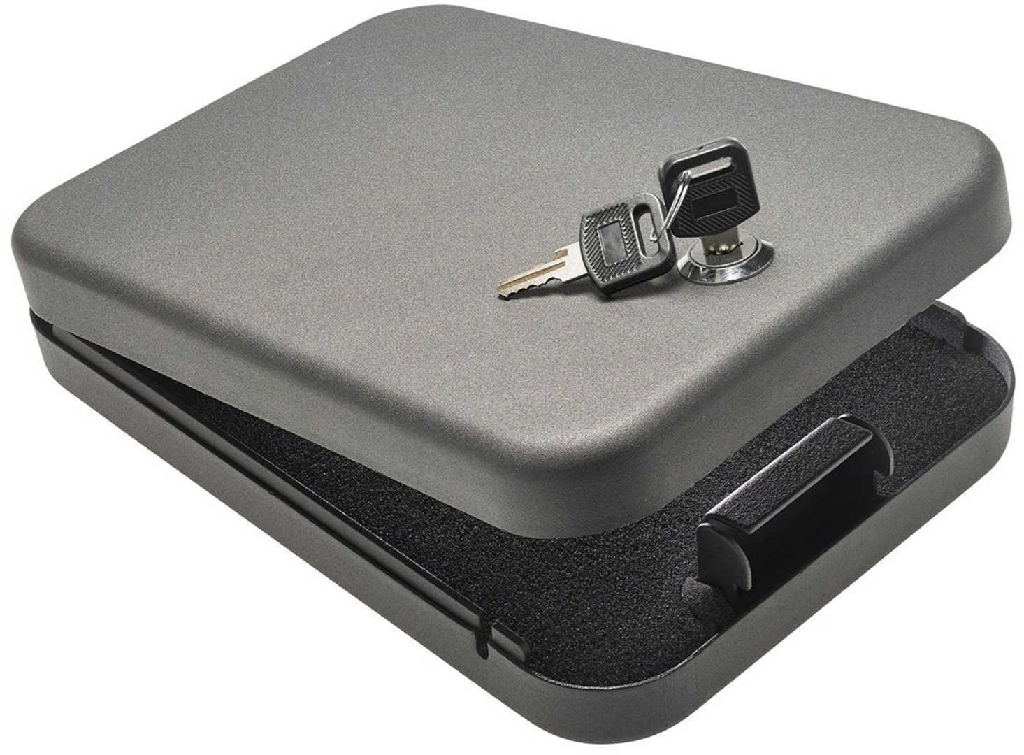 SnapSafe Lock Box Large 9.5" x 6.5" 1.75" Key 16 Gauge Steel Cable Included Black Finish 75200