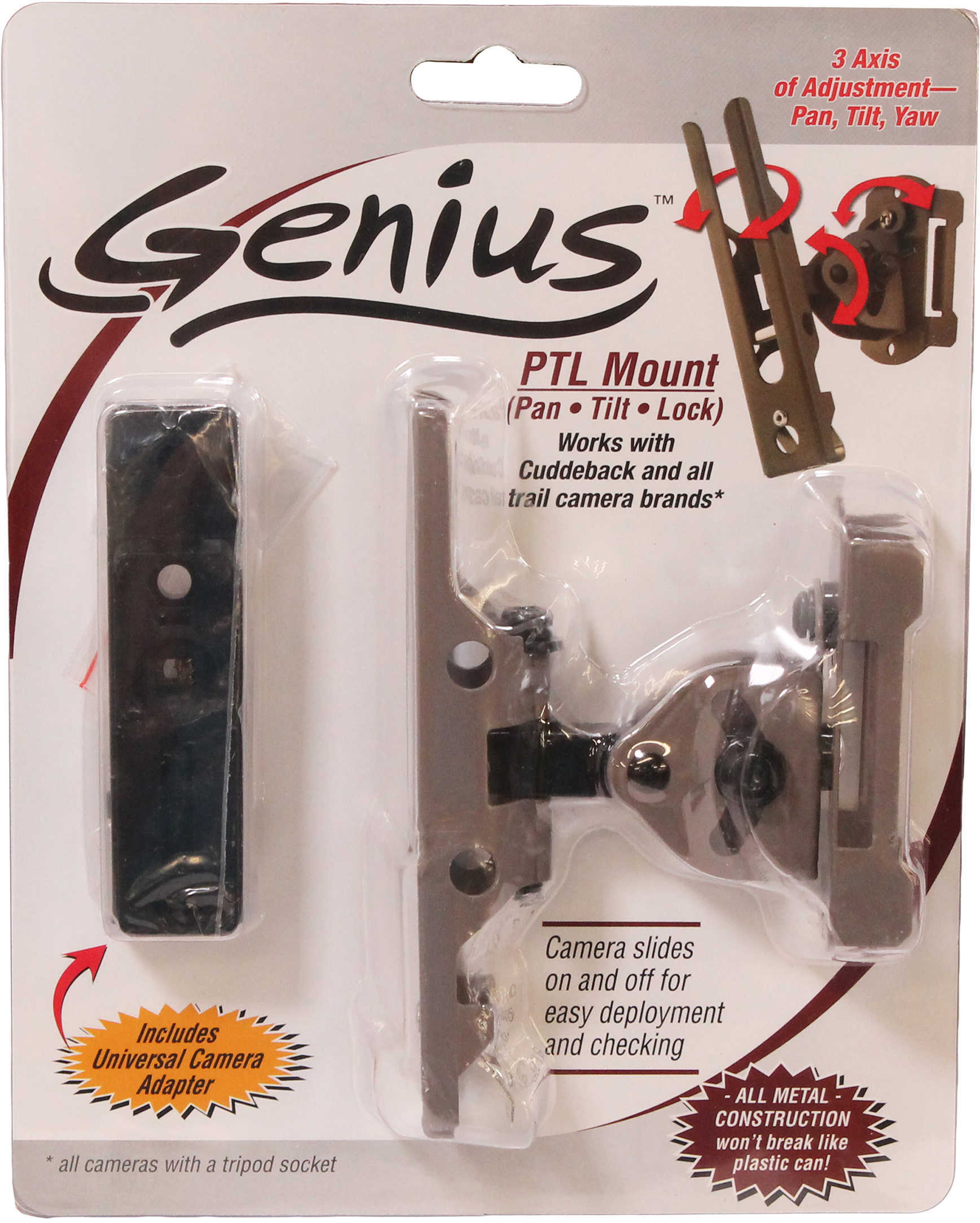 Cuddeback 3488 Genius Pan Tilt Lock Mount Universal Game Camera Metal Brown