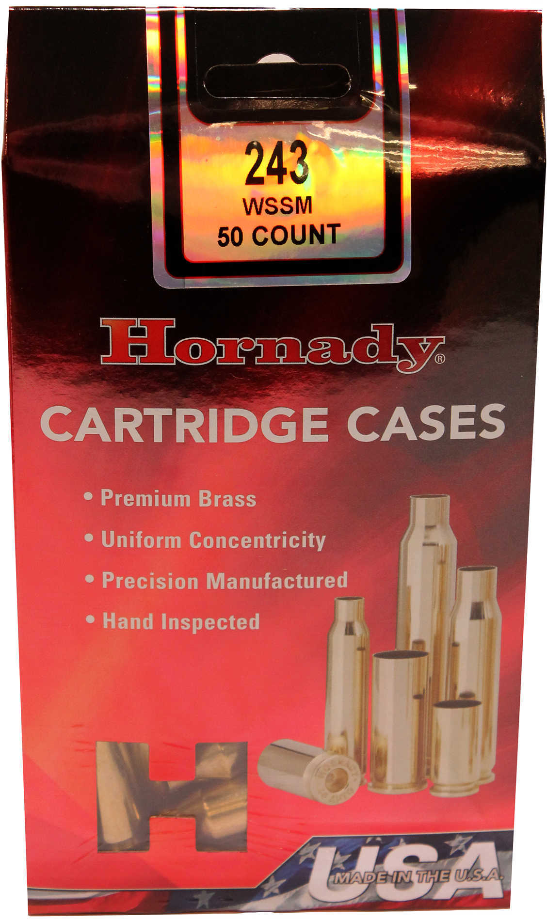 Hornady 86202 Unprimed Cases 243 Winchester Super Short Magnum 50/Bag