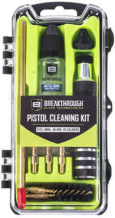 Breakthrough Clean Technologies Vision Series Cleaning Kit For .38/.40/.45 Cal Includes Rod Sections Hard Brist