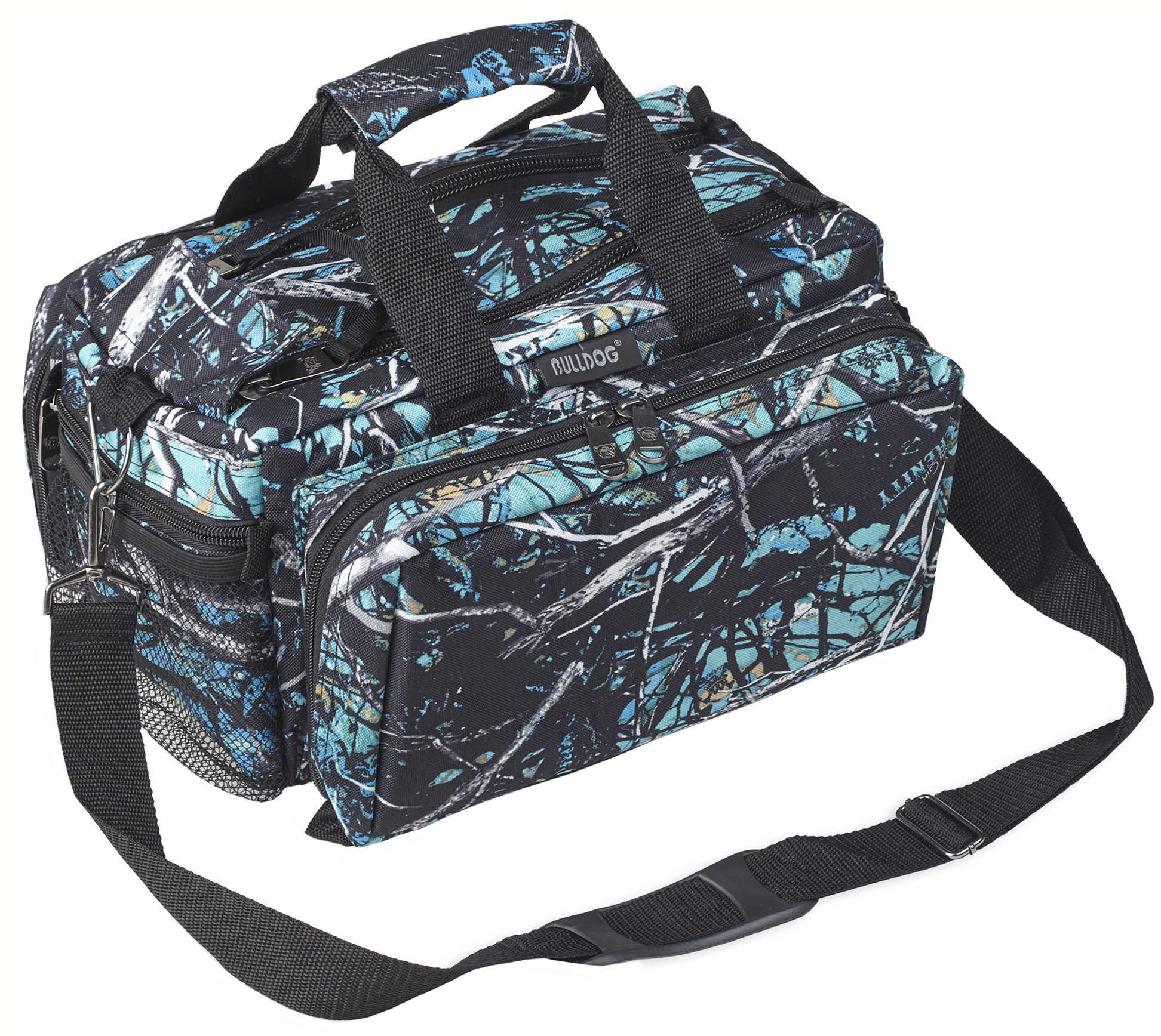 Bulldog Cases Deluxe Range Bag Blk/ Seremity Camo Nylon Medium Includes Shoulder Strap BD910SRN